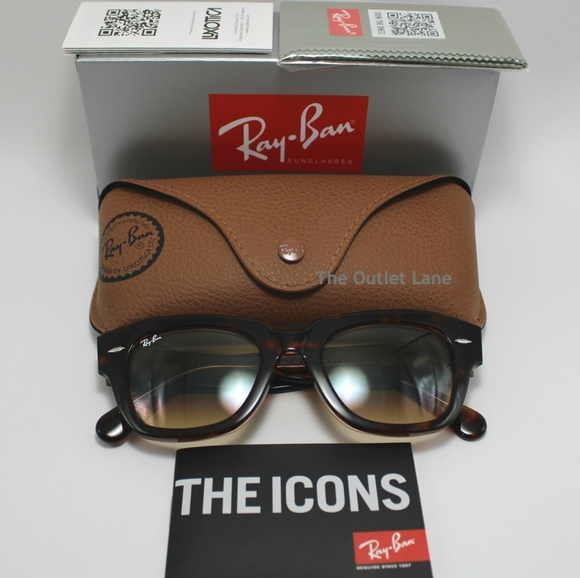 Model Display Ray-Ban State Street Gradient Brown RB2186 Tortoise - Picture 5 of 16